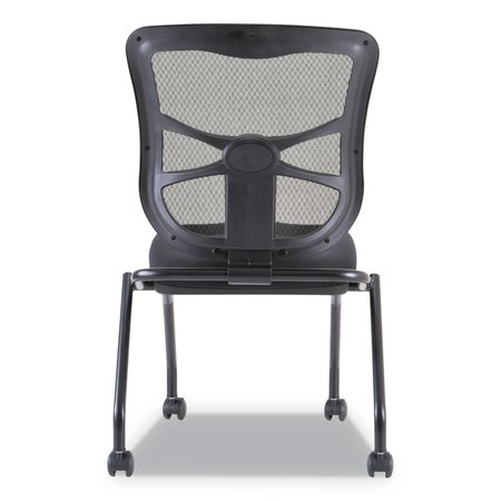 Alera Elusion Mesh Nesting Chairs, Black Seat/Black Back, Black Base, PK2 ALEEL4915